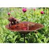 Backyard Habitat * | Gsc Achla Designs Antiqued Birdbath With Birds And Stake