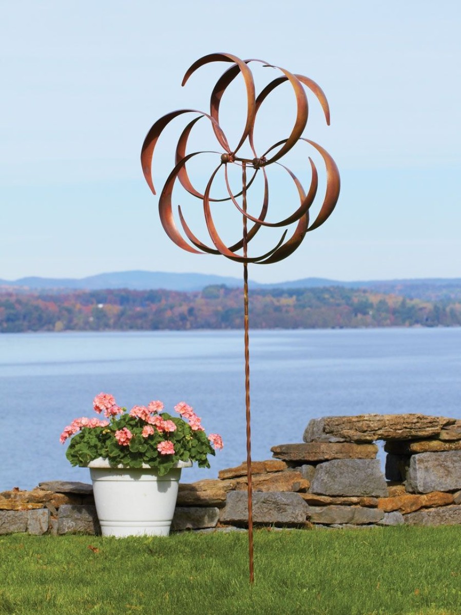 Yard & Garden Decor * | Gsc Flower Staked Wind Spinner, 29 Flamed