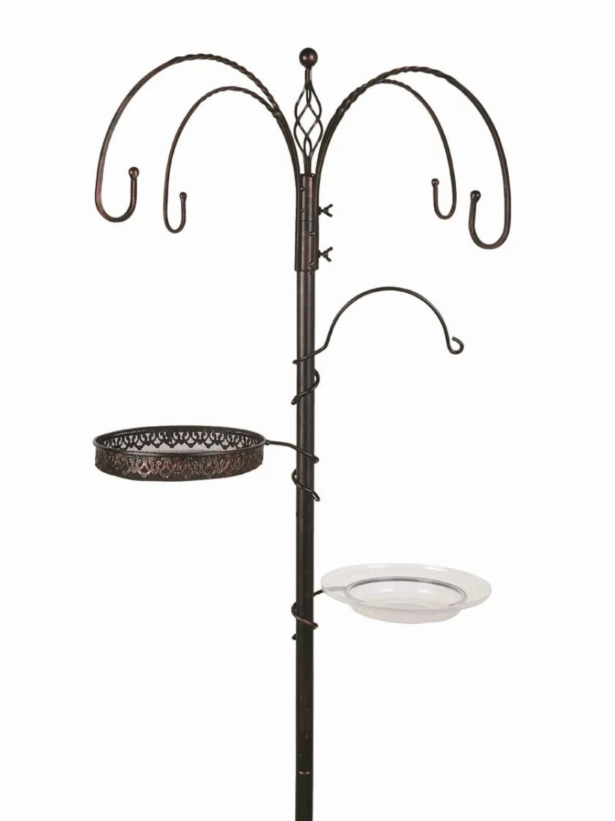 Backyard Habitat * | Gsc Gardman Antique Finish Bird Feeding Station