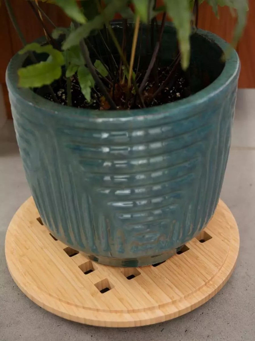 Indoor Garden * | Gsc Bamboo Plant Caddy Round, 15.75