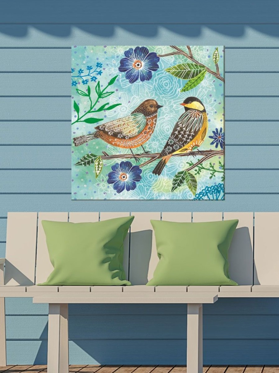 Yard & Garden Decor * | Gsc Floral Flight Outdoor Wall Art