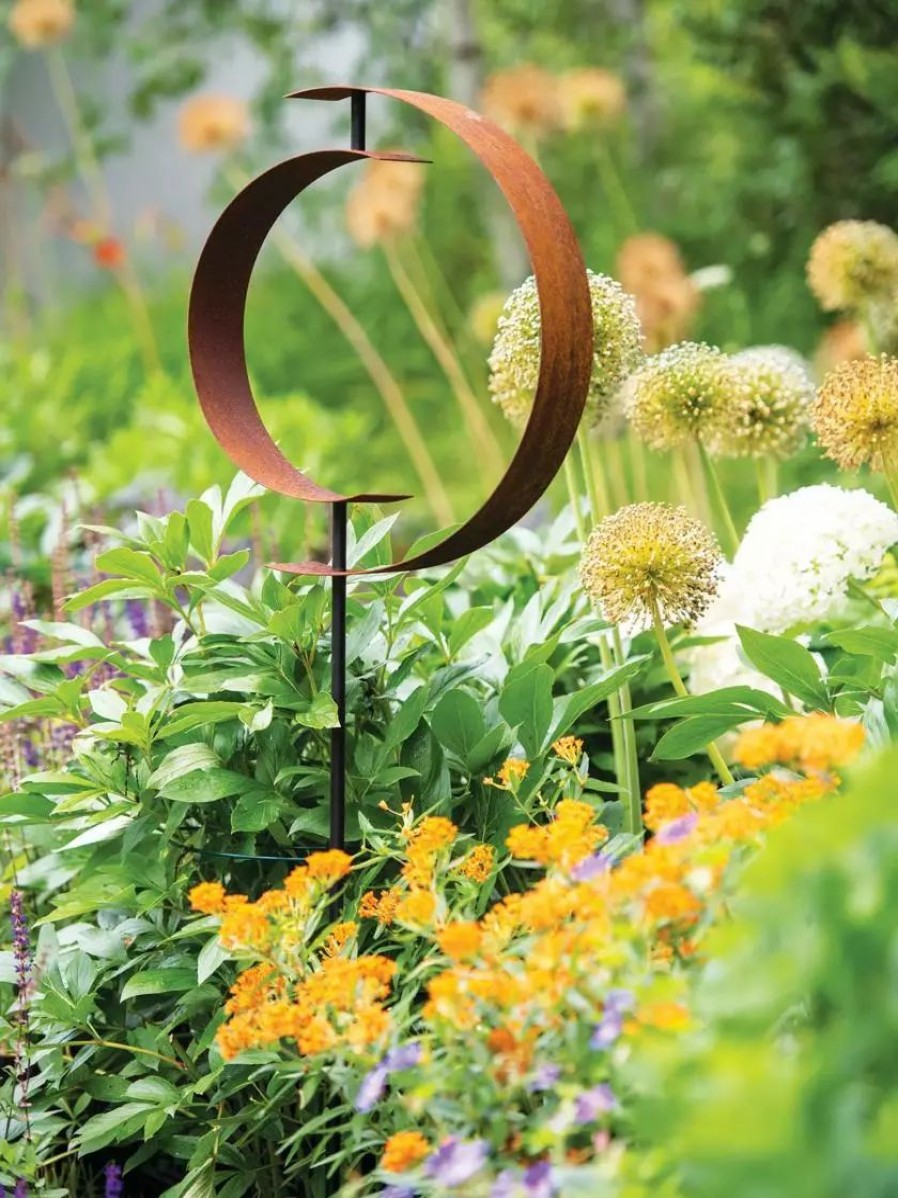 Yard & Garden Decor * | Gsc Corten Circle Garden Sculpture