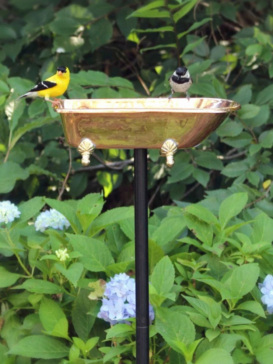 Backyard Habitat * | Gsc Copper Bathtub Birdbath