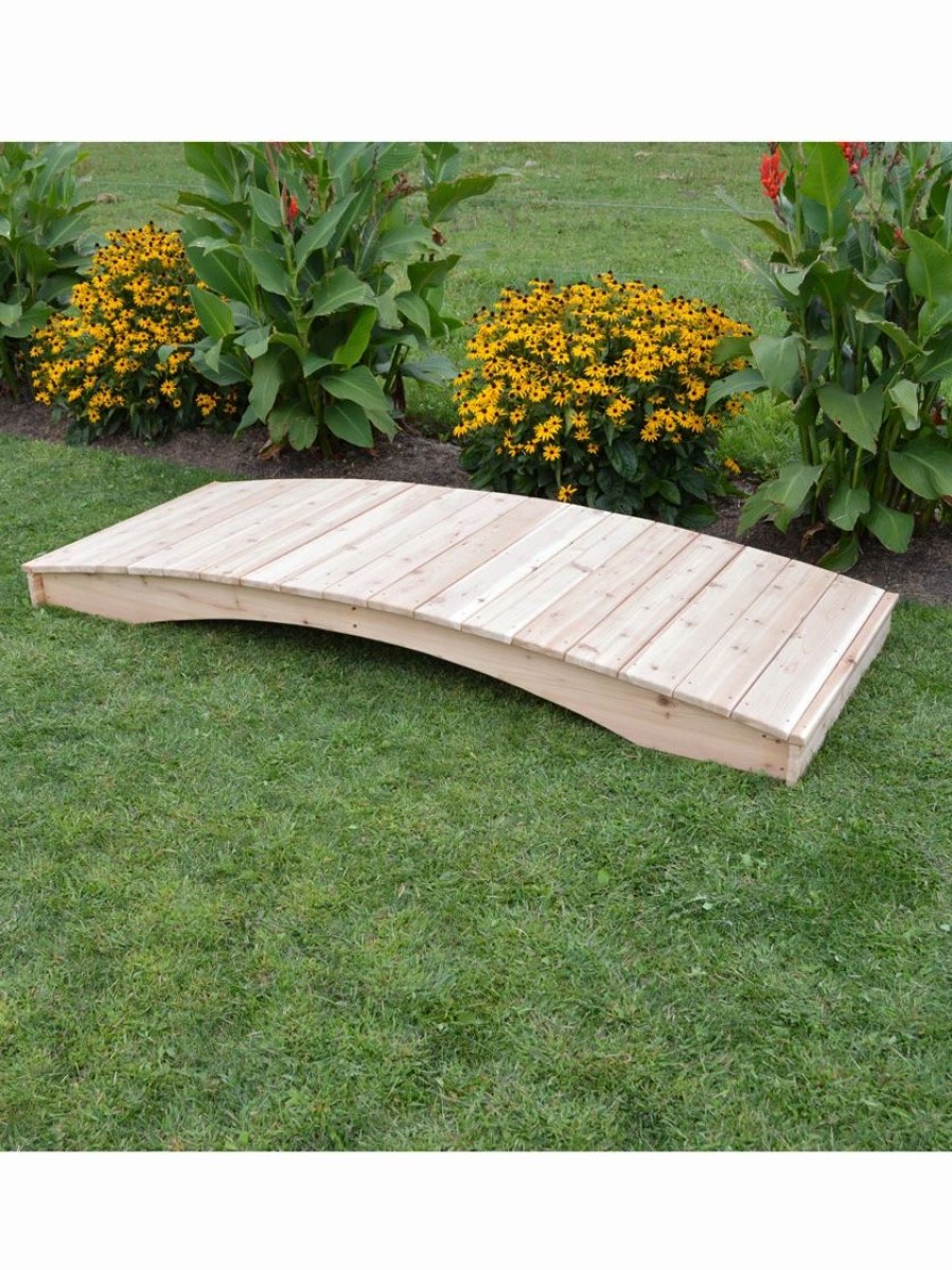 Yard & Garden Decor * | Gsc Plank Garden Bridge Unfinished 3 X 12