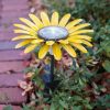 Yard & Garden Decor * | Gsc Desert Steel Daisy Solar Light