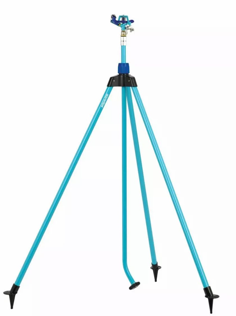 Watering & Irrigation * | Gsc Aqua Joe Aj-Ist72Zm Indestructible Zinc Impulse 360-Degree Telescoping Tripod Sprinkler | Customizable Coverage | Extends From 42-72-Inches | 1390 Sq Ft Max Coverage