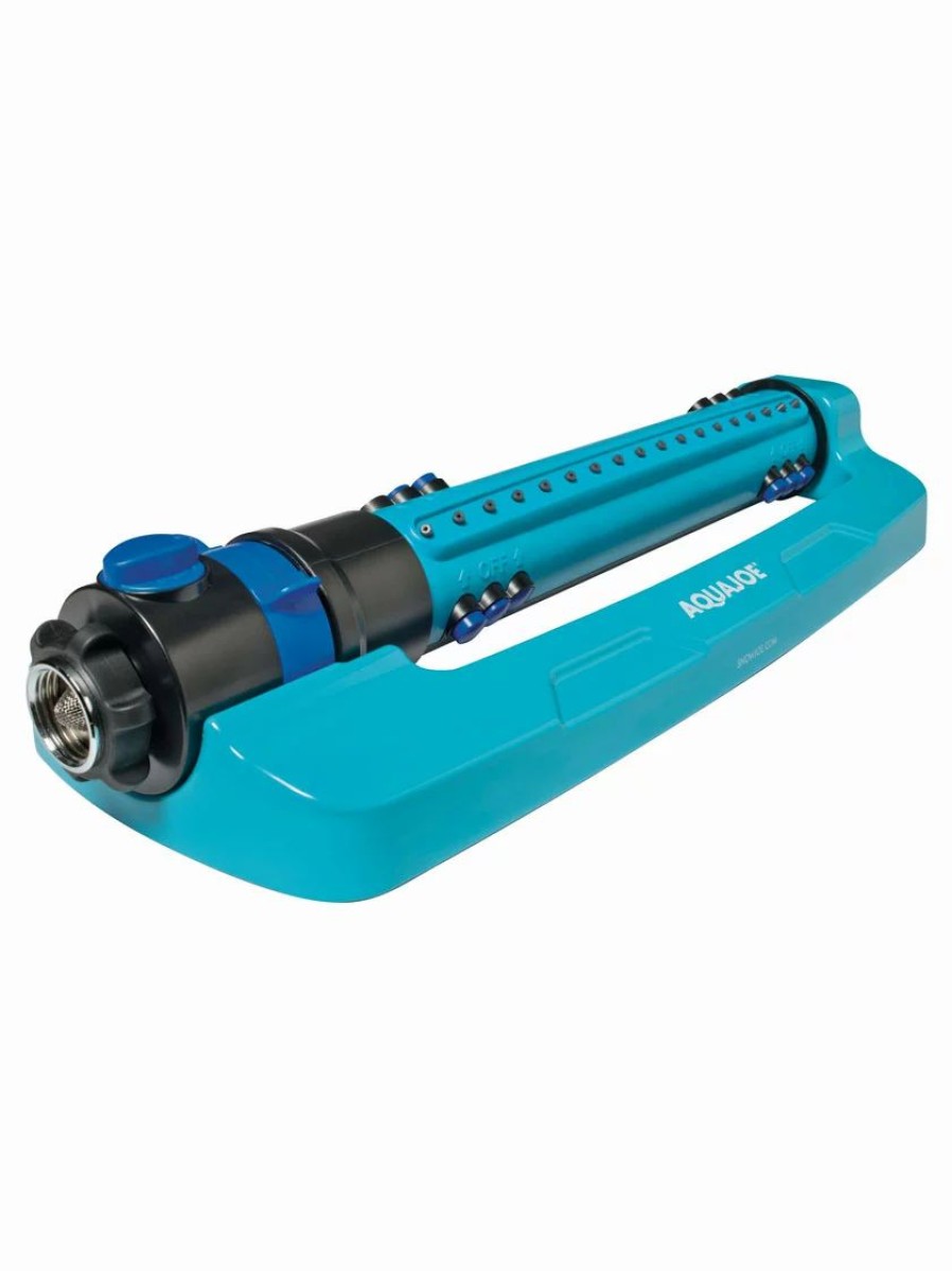 Watering & Irrigation * | Gsc Aqua Joe Aj-Oms18-Trb Indestructible Metal Base Oscillating Sprinkler, 4500 Sq Ft Max Coverage