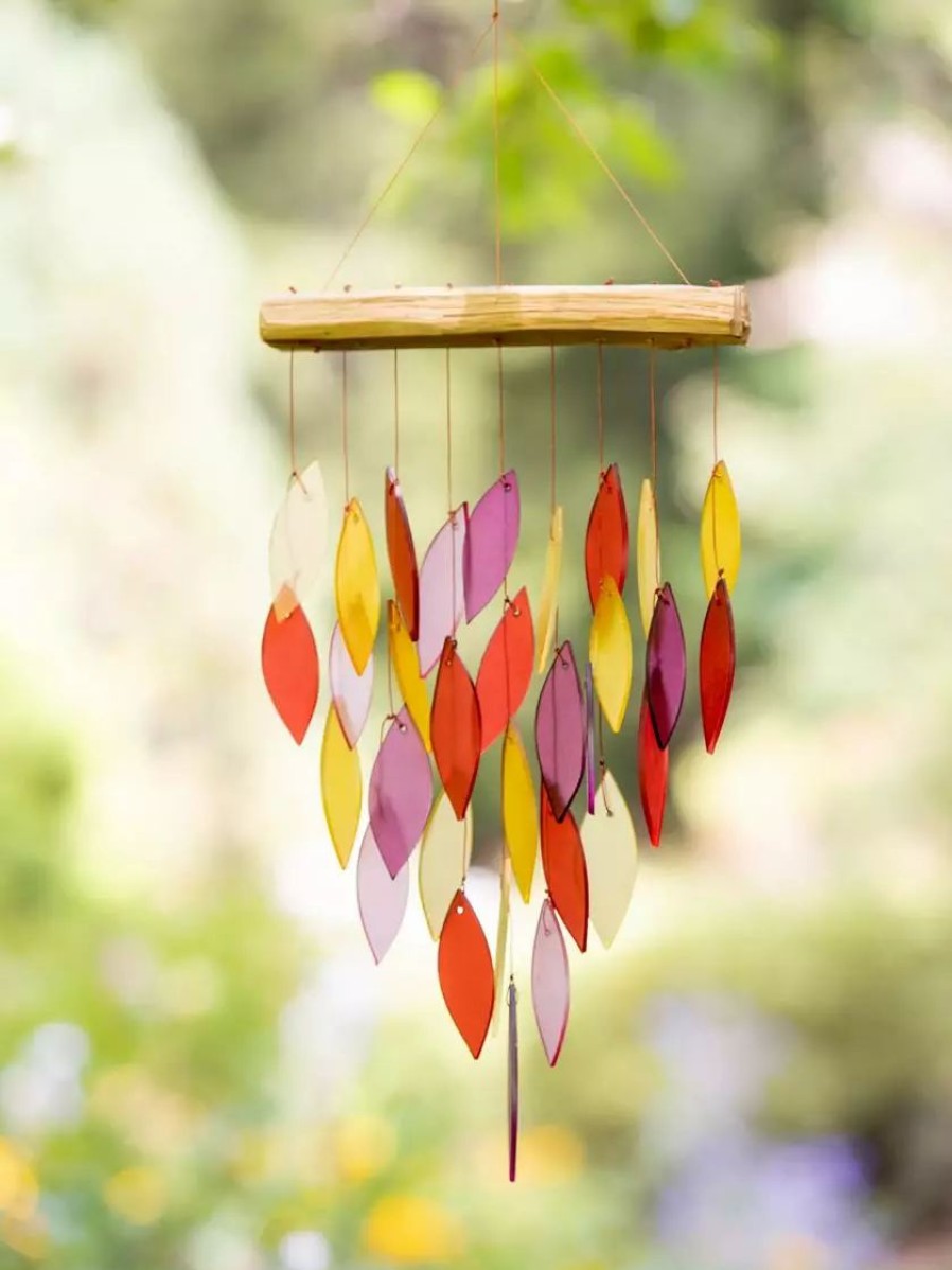 Yard & Garden Decor * | Gsc Glass Waterfall Wind Chimes