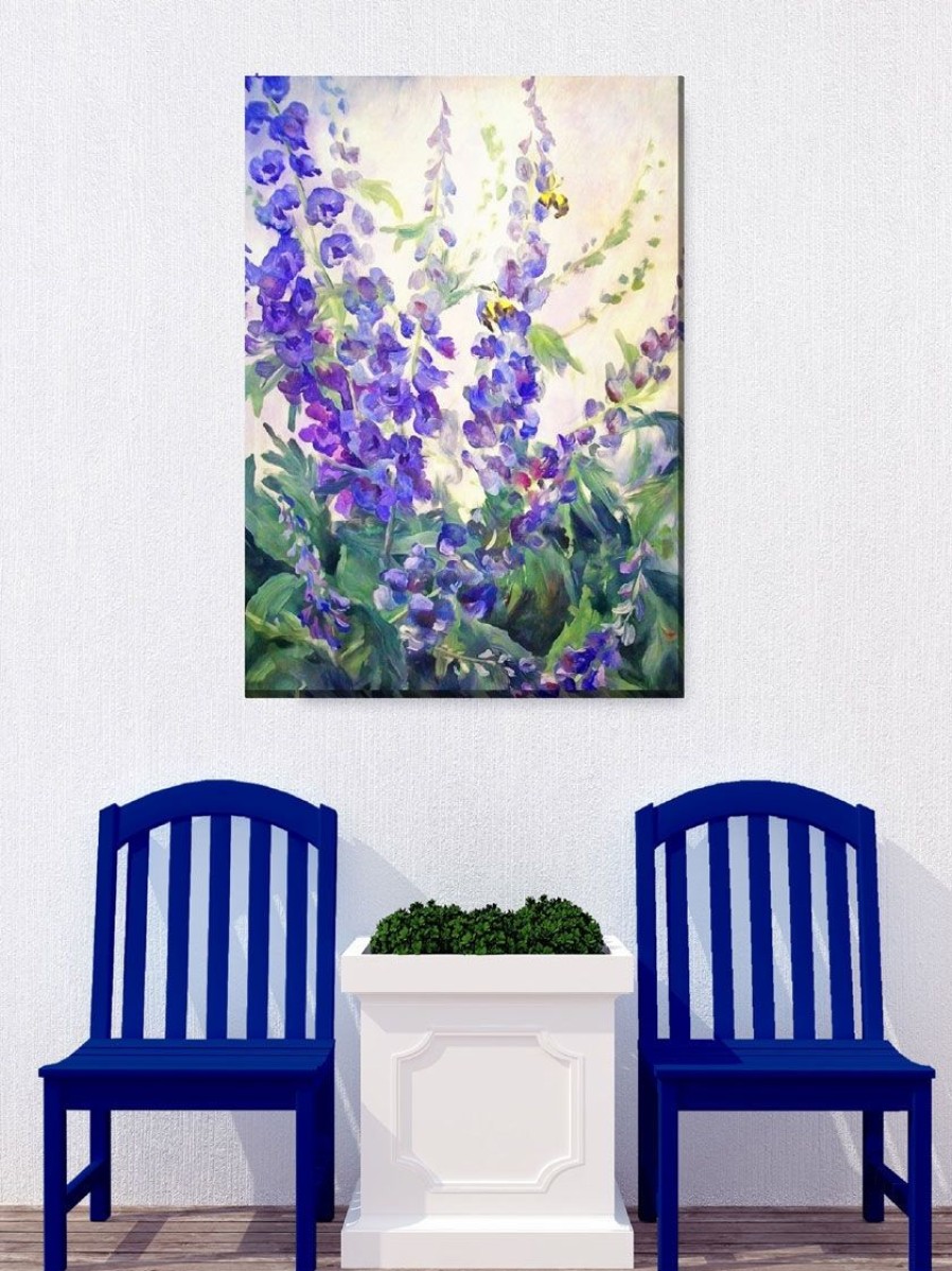 Yard & Garden Decor * | Gsc Blue Delphi Outdoor Wall Art