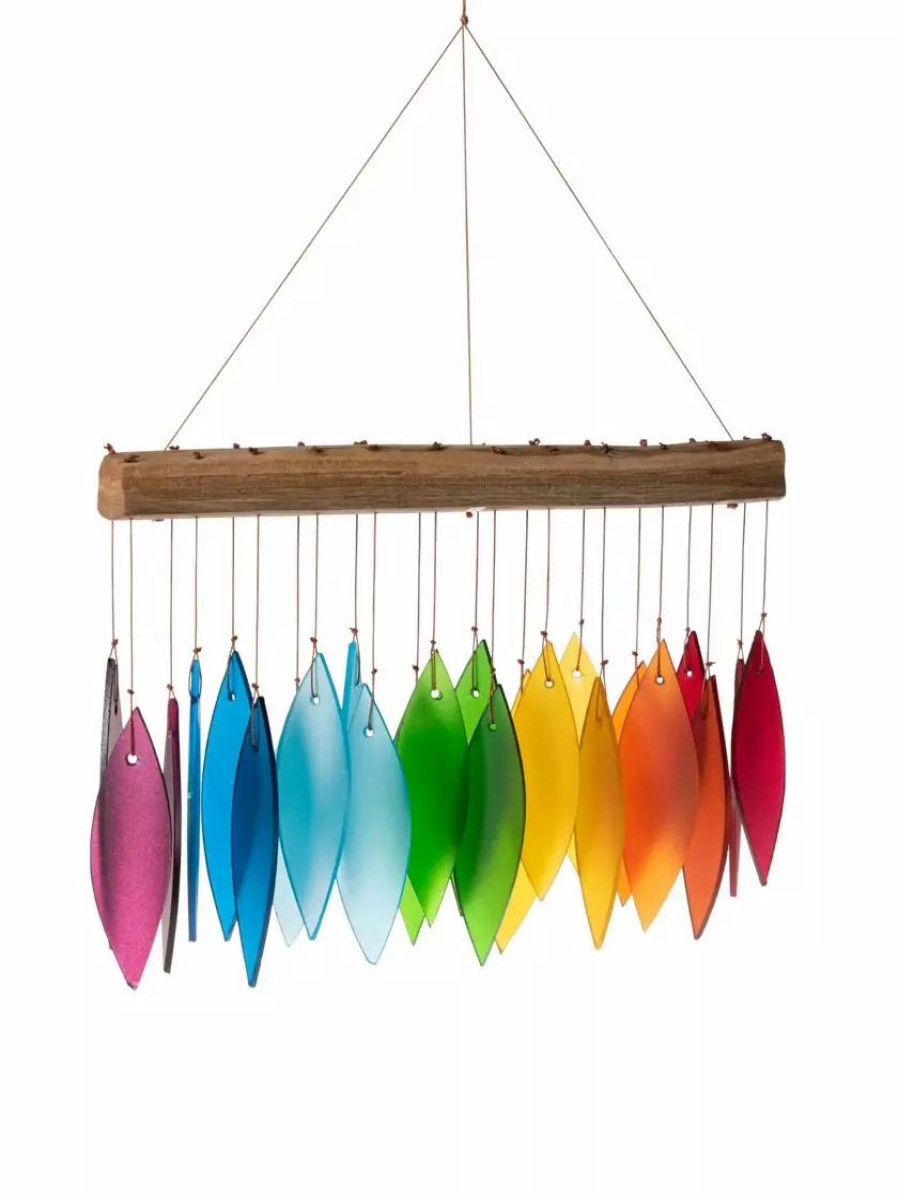 Yard & Garden Decor * | Gsc Glass Rainbow Wind Chimes