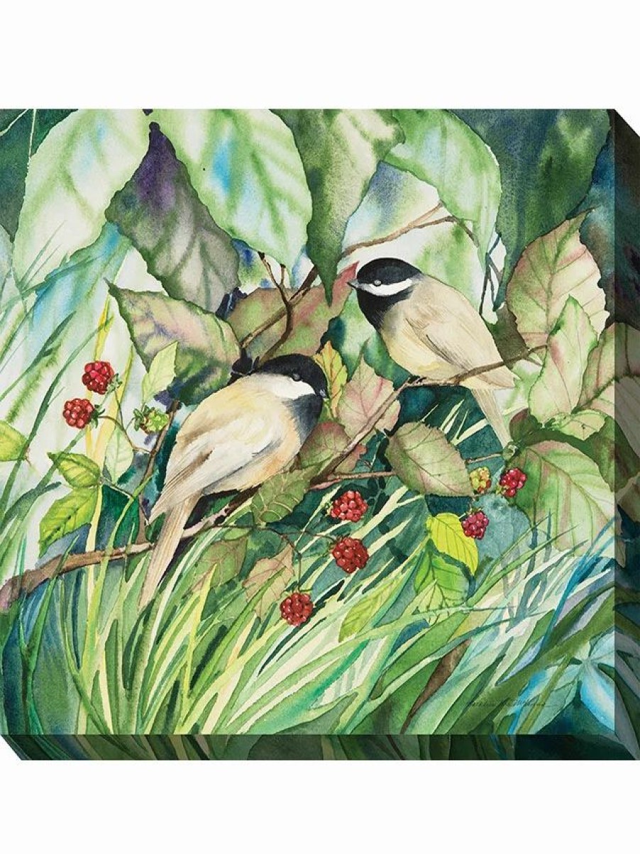 Yard & Garden Decor * | Gsc Chickadees Outdoor Wall Art