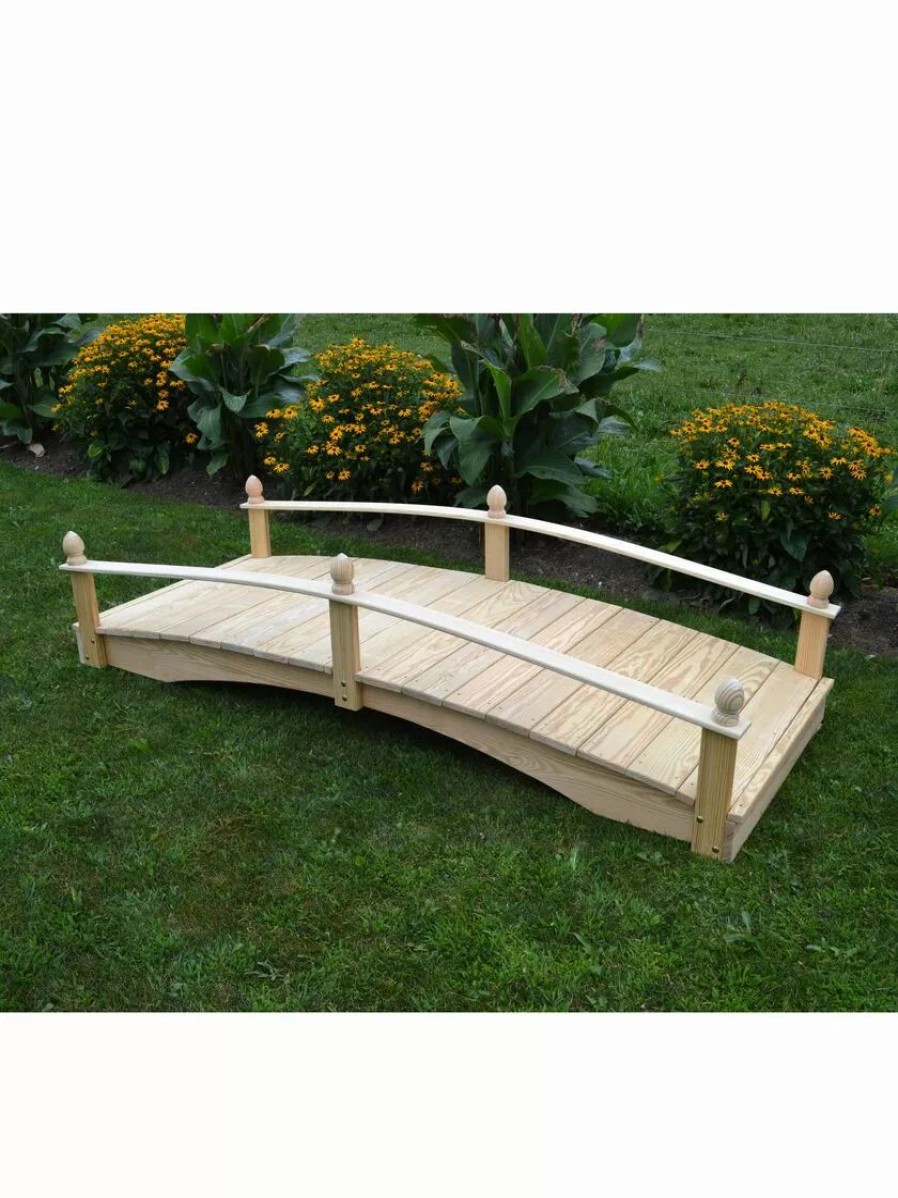 Yard & Garden Decor * | Gsc Acorn Garden Bridge Unfinished 3 X 12