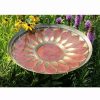 Backyard Habitat * | Gsc Achla Designs Red African Daisy Birdbath With Stake