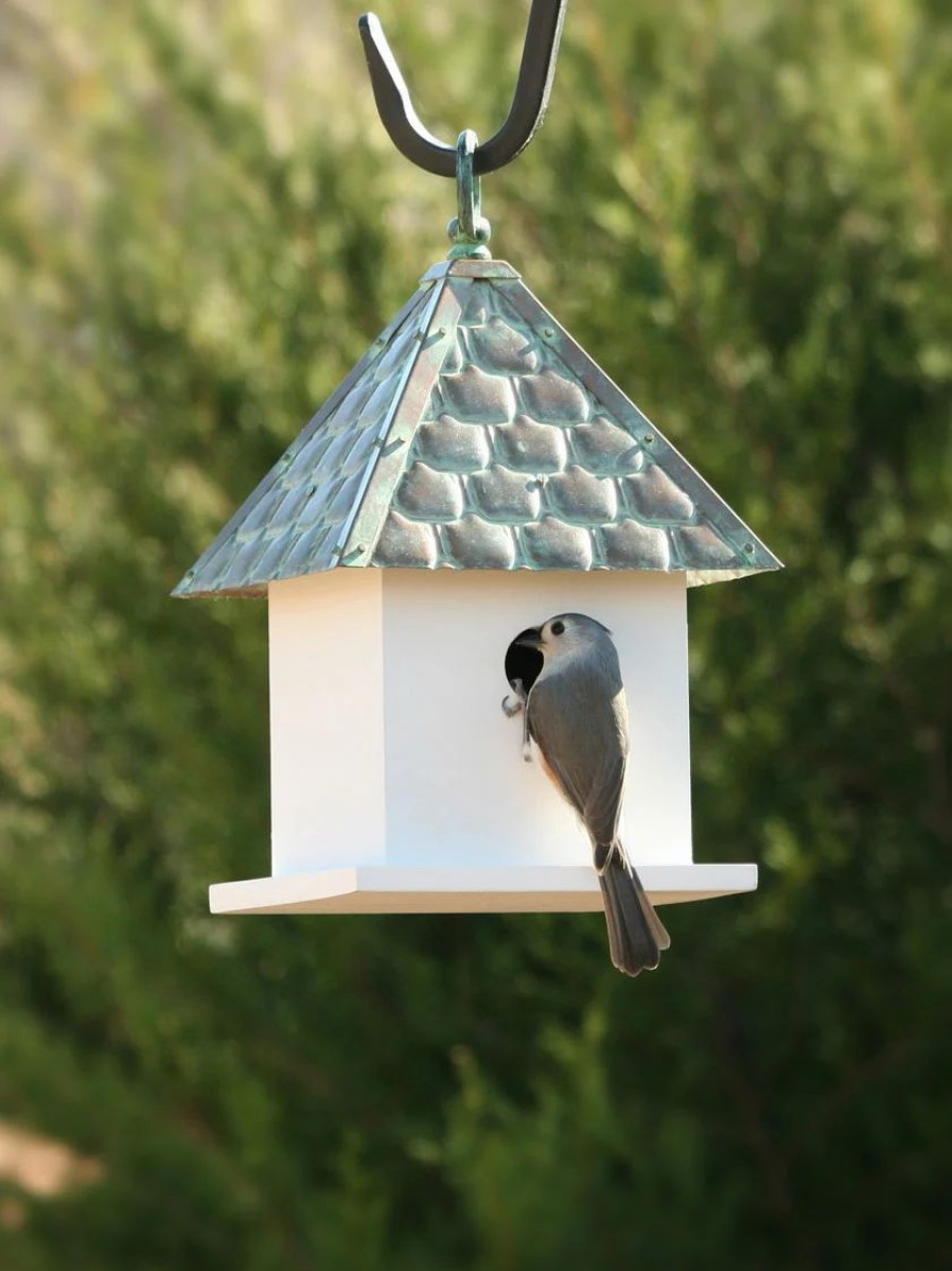 Backyard Habitat * | Gsc Bird House Bungalow With Verdigris Copper Roof