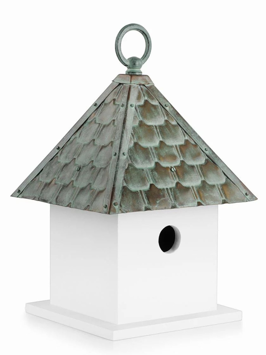 Backyard Habitat * | Gsc Bird House Bungalow With Verdigris Copper Roof