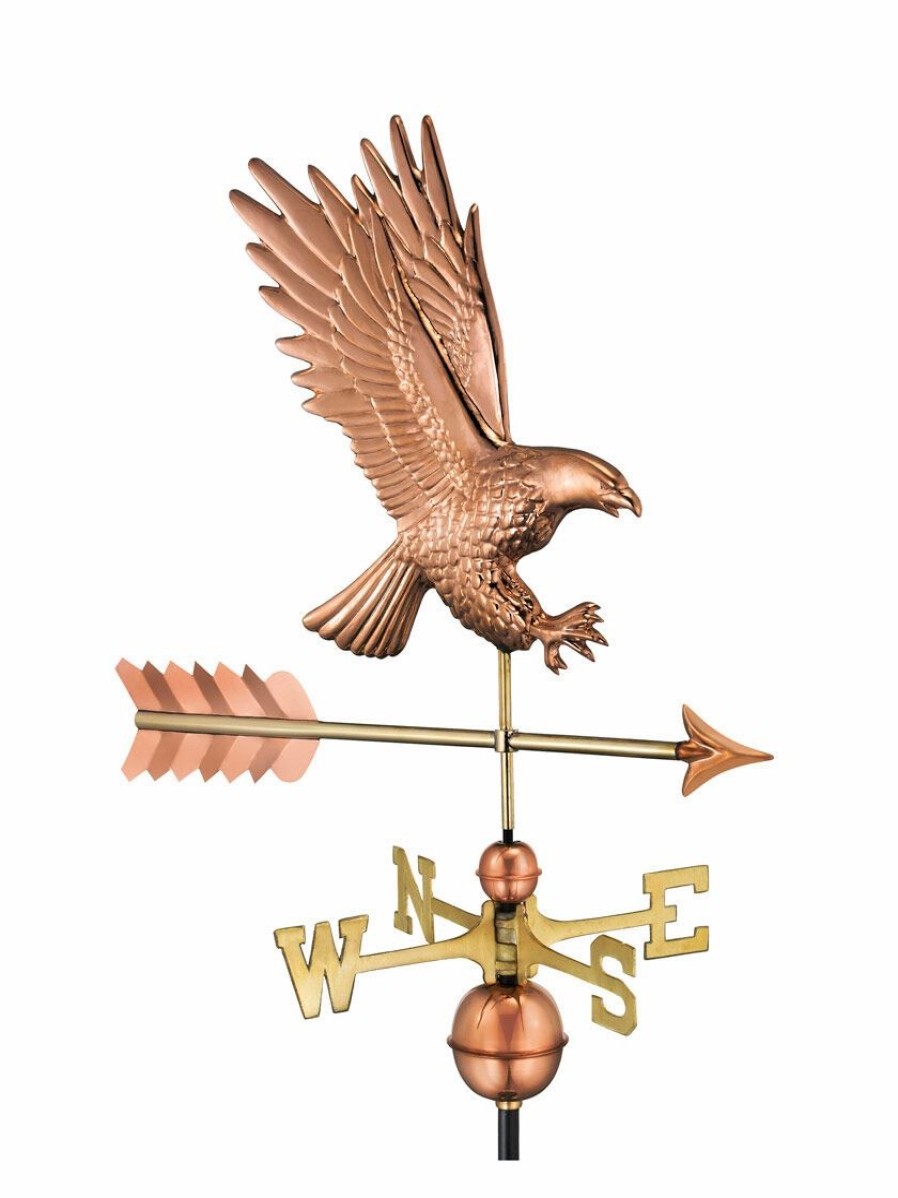 Yard & Garden Decor * | Gsc Bald Eagle Copper Weathervane