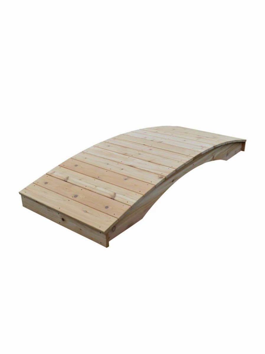 Yard & Garden Decor * | Gsc Plank Garden Bridge Unfinished 3 X 6