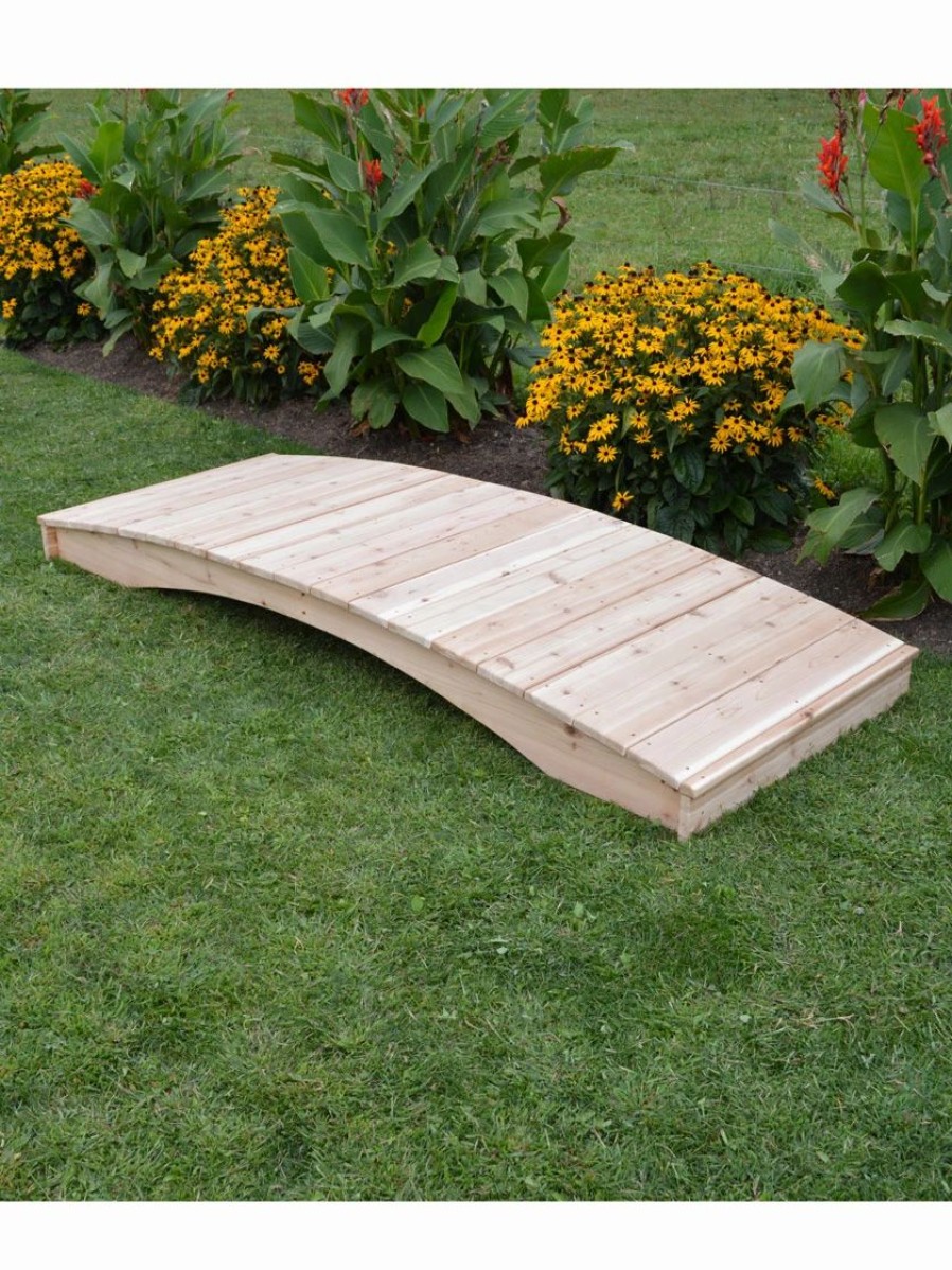 Yard & Garden Decor * | Gsc Plank Garden Bridge Unfinished 3 X 6