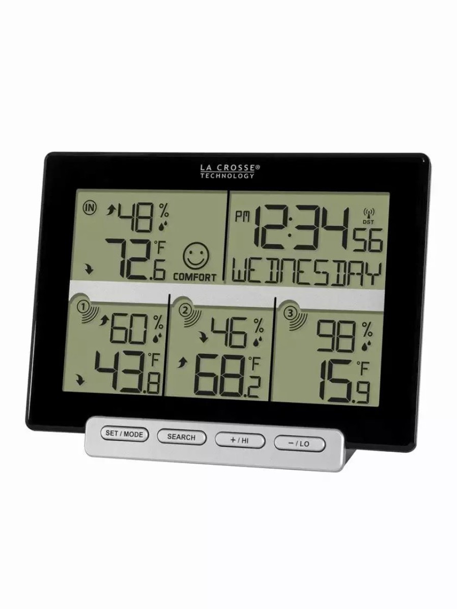 Yard & Garden Decor * | Gsc La Crosse 308-1412-3Tx-Int Wireless Weather Station With 3 Sensors