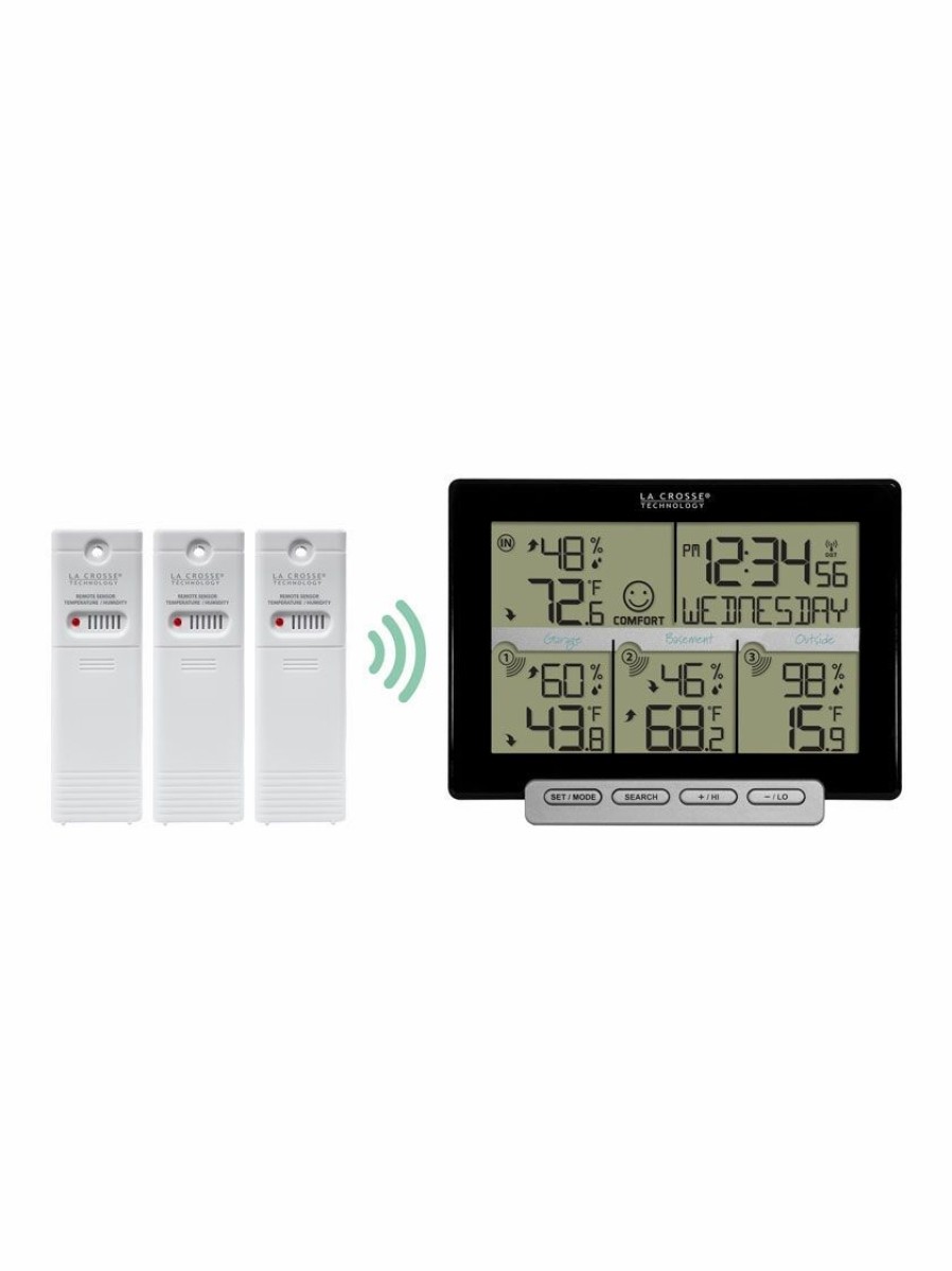 Yard & Garden Decor * | Gsc La Crosse 308-1412-3Tx-Int Wireless Weather Station With 3 Sensors