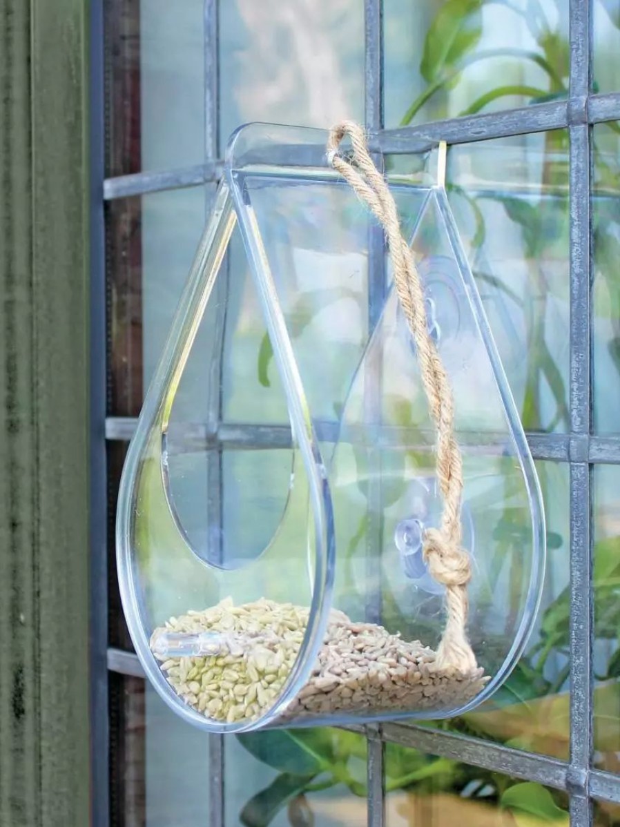 Backyard Habitat * | Gsc Dewdrop Window Bird Feeder