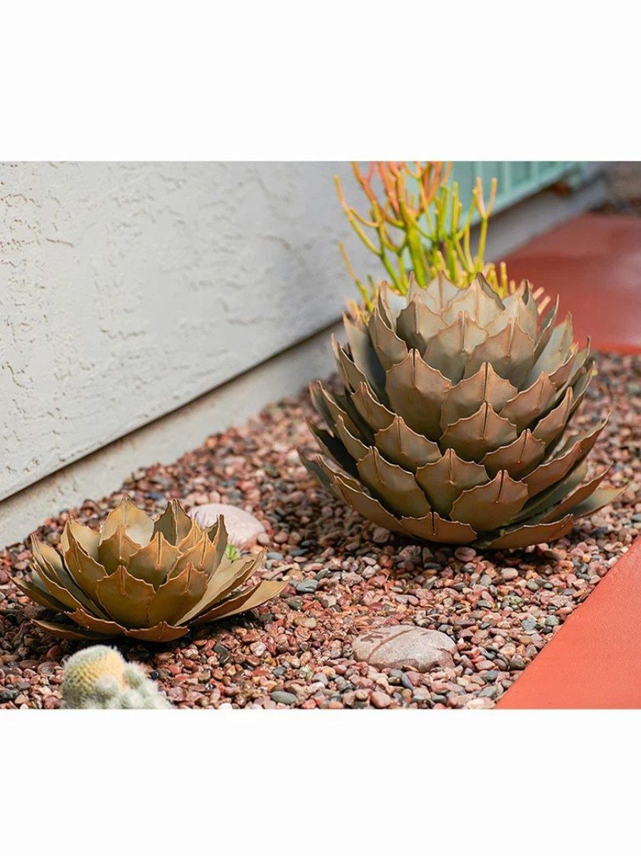 Yard & Garden Decor * | Gsc Desert Steel Artichoke Agave Sculpture