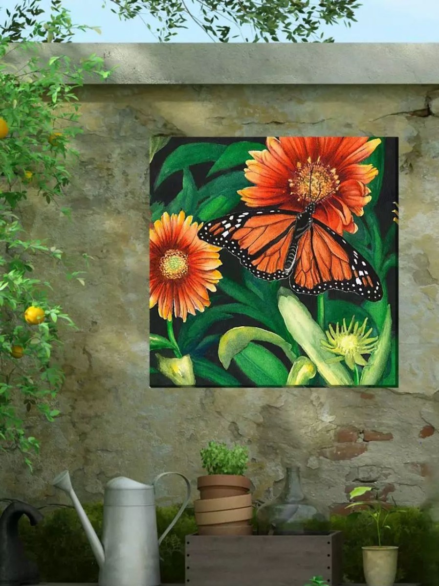 Yard & Garden Decor * | Gsc Monarch Outdoor Wall Art