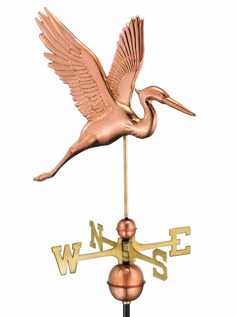 Yard & Garden Decor * | Gsc Graceful Blue Heron Weathervane