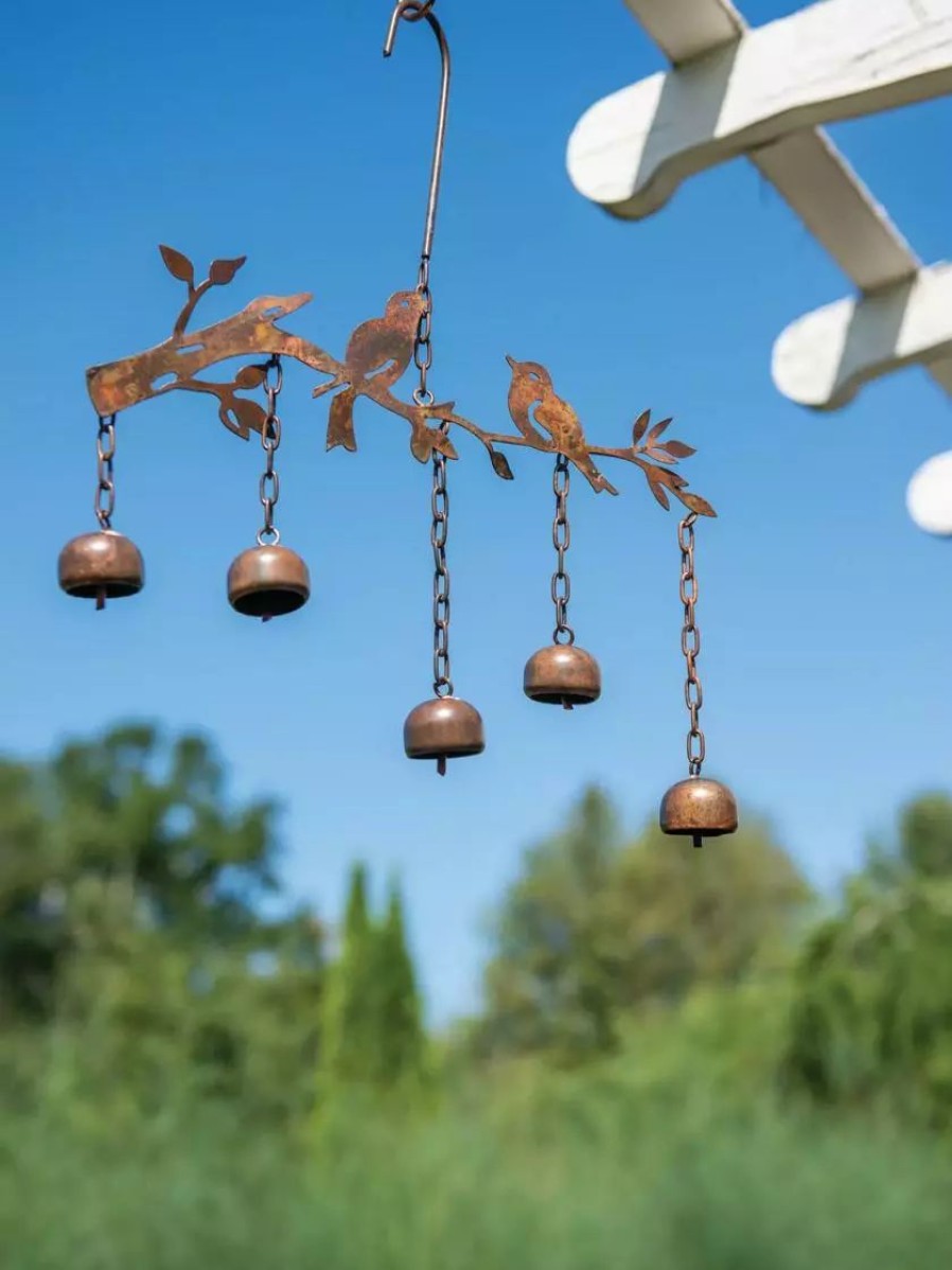 Yard & Garden Decor * | Gsc Birds With Bells Wind Chimes