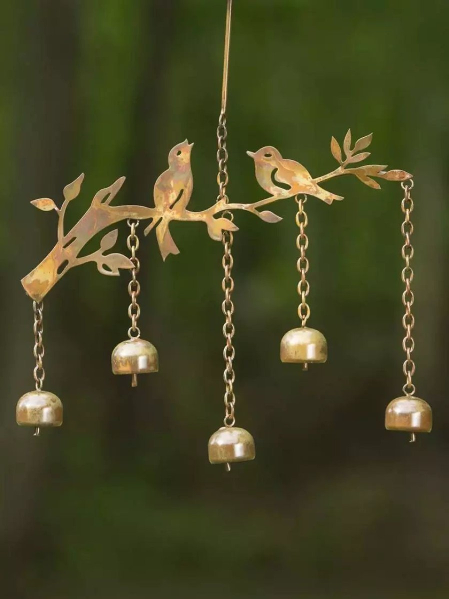 Yard & Garden Decor * | Gsc Birds With Bells Wind Chimes