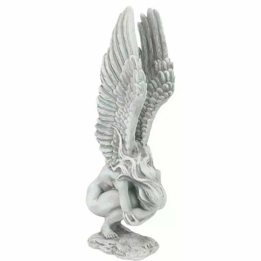 Yard & Garden Decor * | Prp Crouching Angel Garden Statue