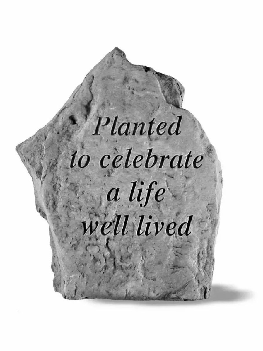 Yard & Garden Decor * | Gsc Planted To Celebrate A Life Well Lived Memorial Stone