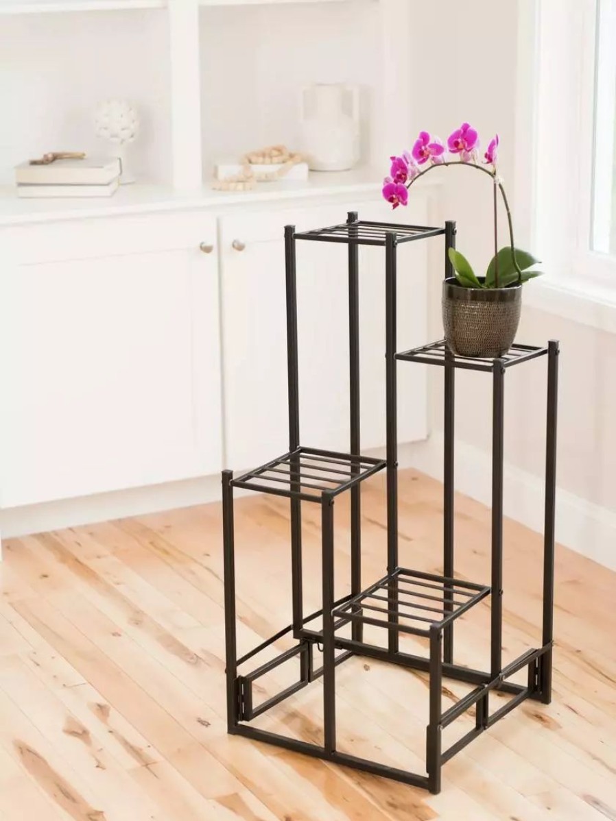 Indoor Garden * | Gsc 4-Tier Square Foldable Plant Stand