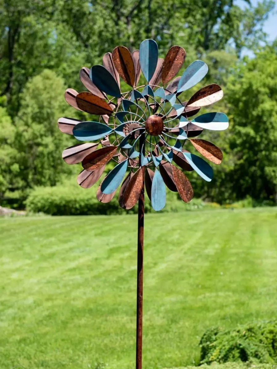 Yard & Garden Decor * | Gsc Metallic Leaf Wind Spinner