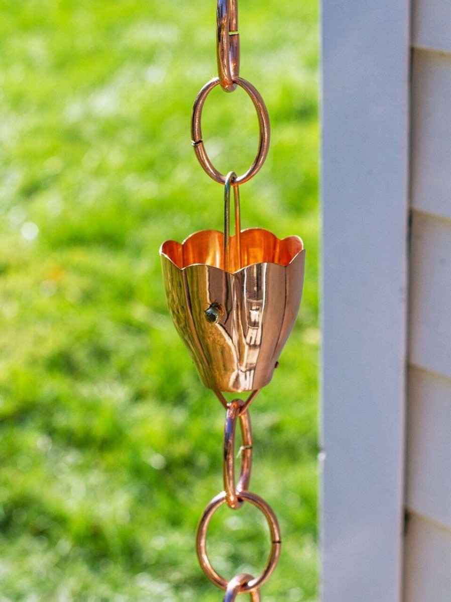 Yard & Garden Decor * | Gsc Crocus Pure Rain Chain, 8.5 Copper