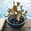 Yard & Garden Decor * | Gsc Desert Steel Prickly Pear Cactus Sculpture, Redondo