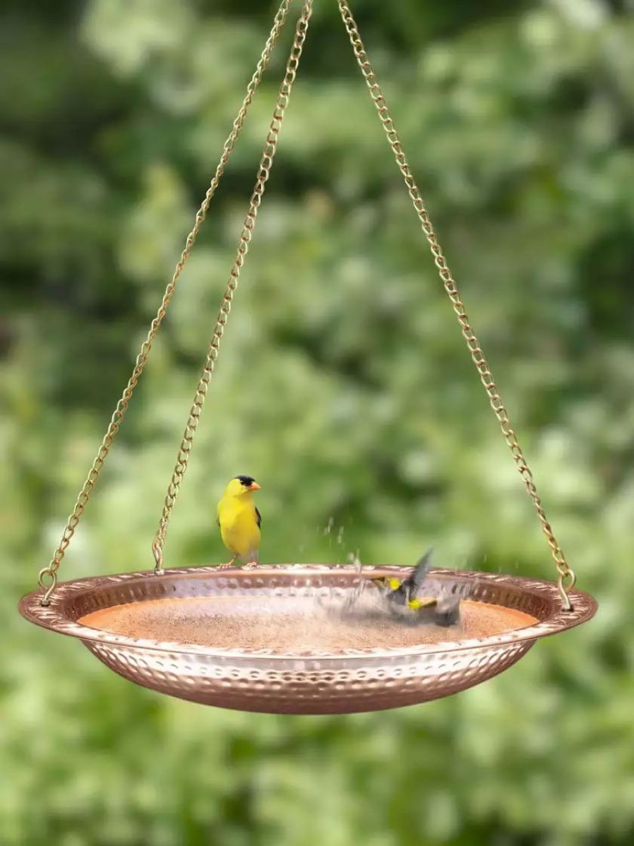 Backyard Habitat * | Gsc Copper Hanging Birdbath, 18