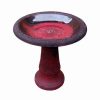 Backyard Habitat * | Gsc Exaco Enduro Clay Scroll Vine Birdbath