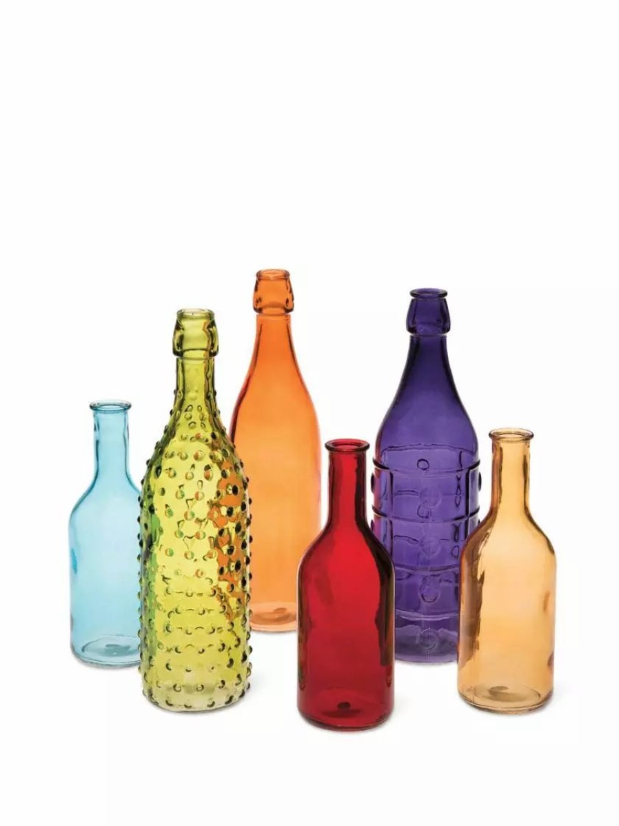 Yard & Garden Decor * | Gsc Colorful Bottles, Set Of 6