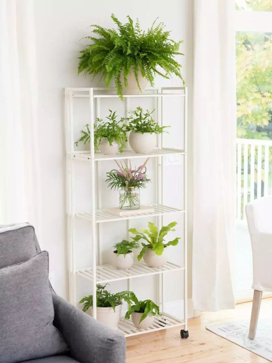 Indoor Garden * | Gsc Oslo 4-Tier Plant Stand With Folding Shelves