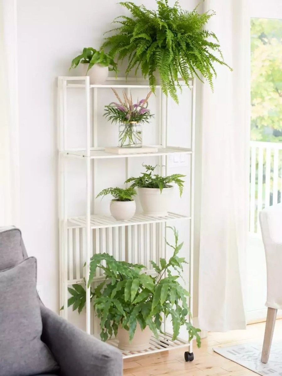 Indoor Garden * | Gsc Oslo 4-Tier Plant Stand With Folding Shelves