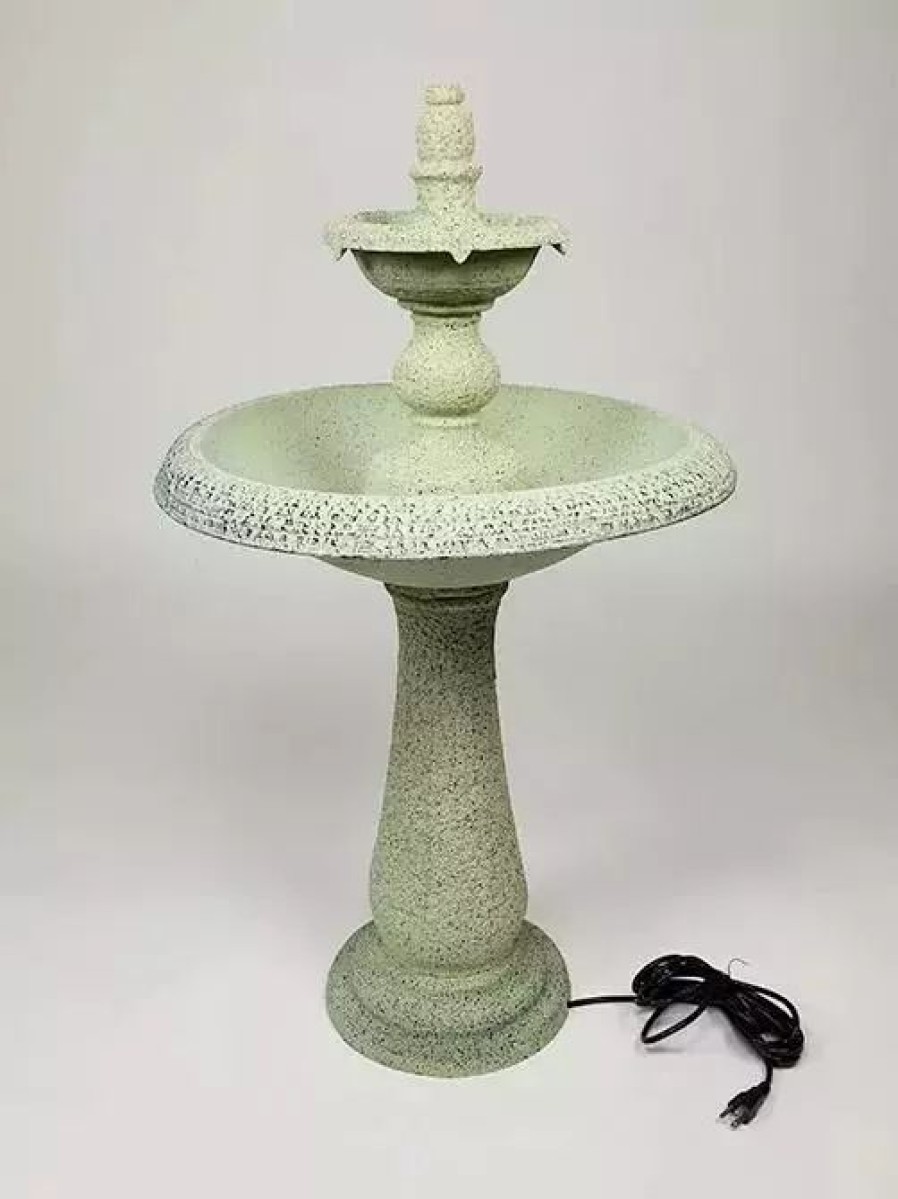 Yard & Garden Decor * | Gsc Exaco Enduro Clay Tiered Fountain