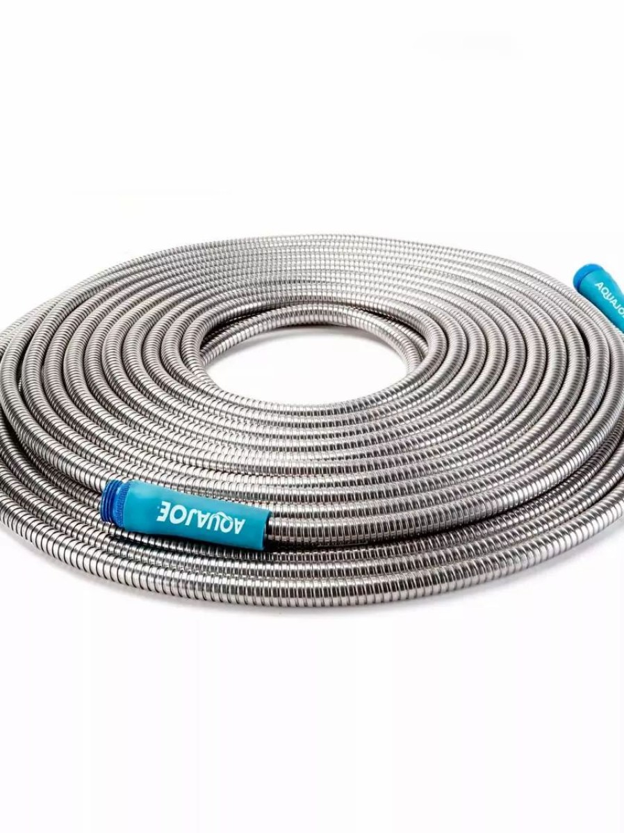 Watering & Irrigation * | Gsc Sun Joe Ajsgh75 Heavy-Duty Spiral Constructed Stainless Steel Garden Hose | 75-Feet | 1/2 In. Diameter