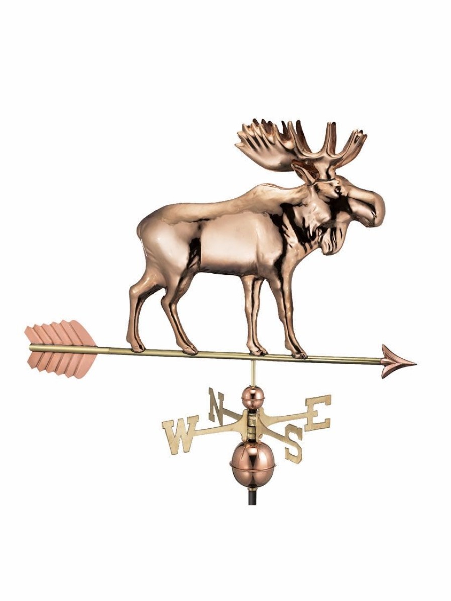 Yard & Garden Decor * | Gsc Moose With Arrow Weathervane