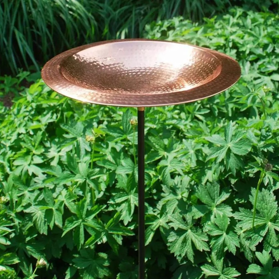 Backyard Habitat * | Gsc Achla Designs Hammered Copper Bowl Bird Bath