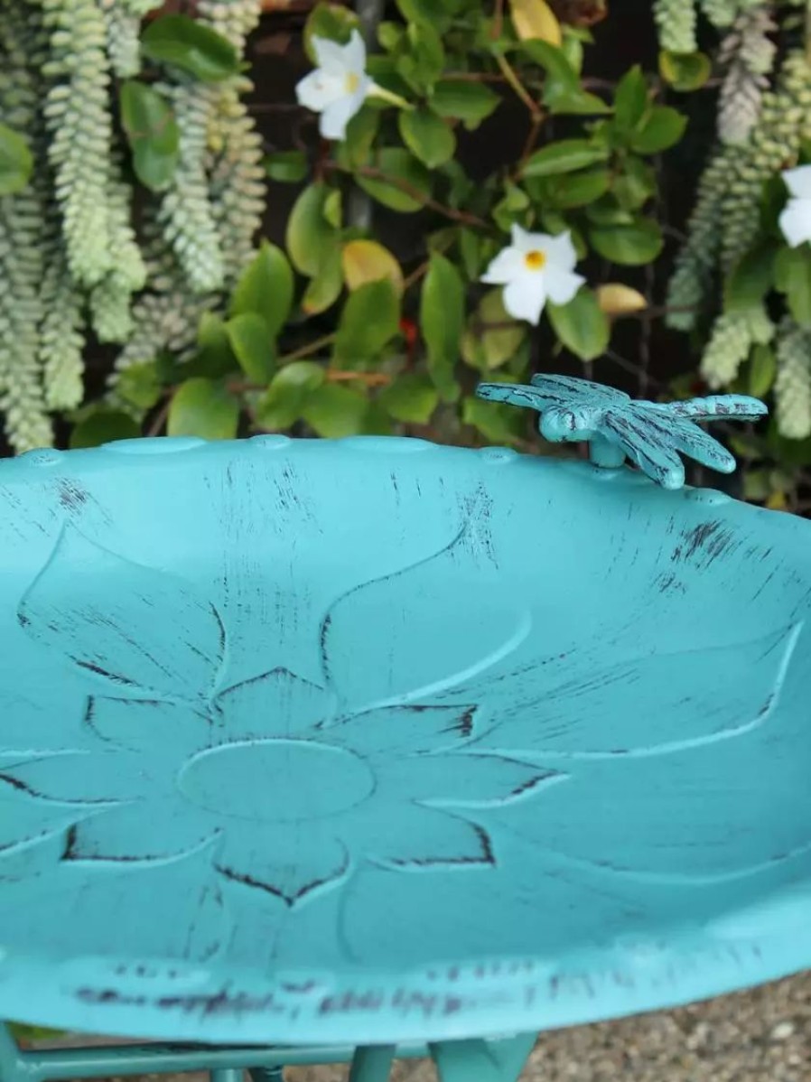 Backyard Habitat * | Gsc Vintage Floral Birdbath