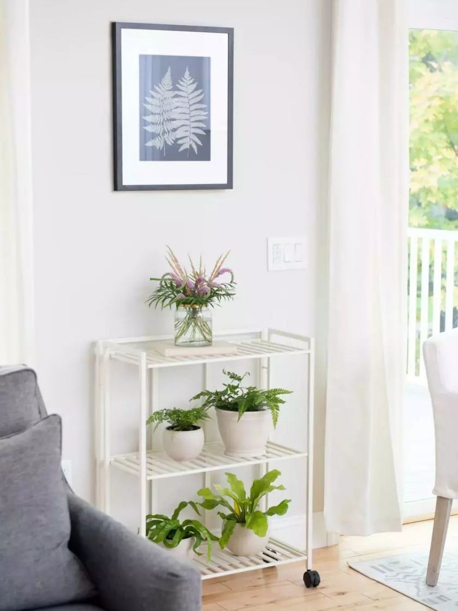 Indoor Garden * | Gsc Oslo 2-Tier Plant Stand With Folding Shelves