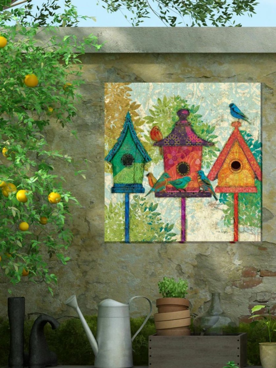 Yard & Garden Decor * | Gsc Three Neighbors Outdoor Wall Art