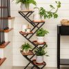 Indoor Garden * | Gsc Crisscross Cascading Plant Stand With Copper Trays