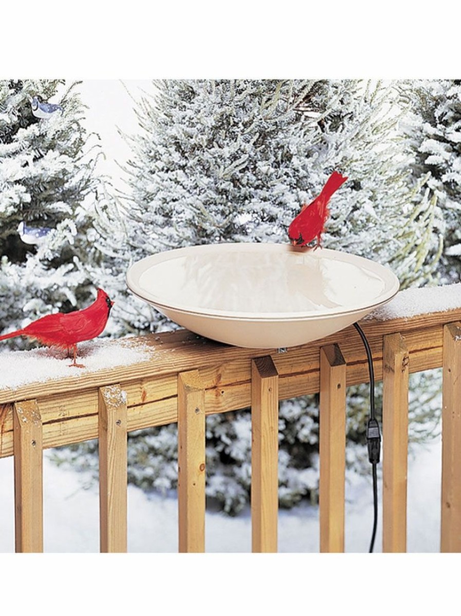 Backyard Habitat * | Gsc Birds Choice Heated Birdbath With Deck Mount